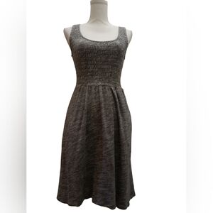 Saturday Sunday for Anthropologie Gray Knit Smocked Sleeveless Dress XS